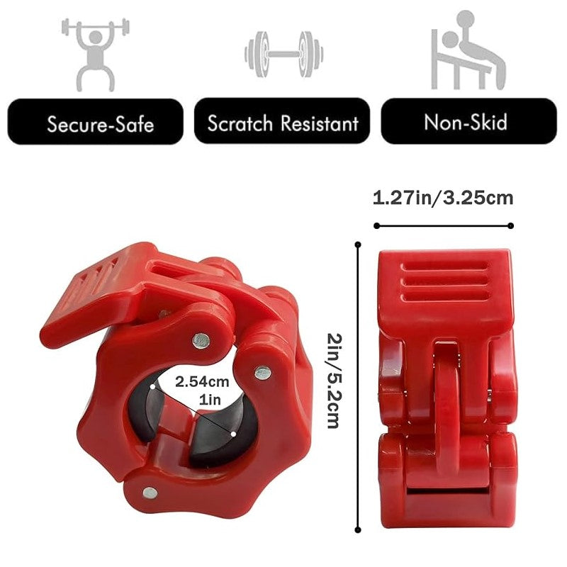 Barbell Clamps, 2 PCS Weight Lifting Bar Clips, Quick Release Barbell Collars Weight Bar Clamp for Workout Weightlifting