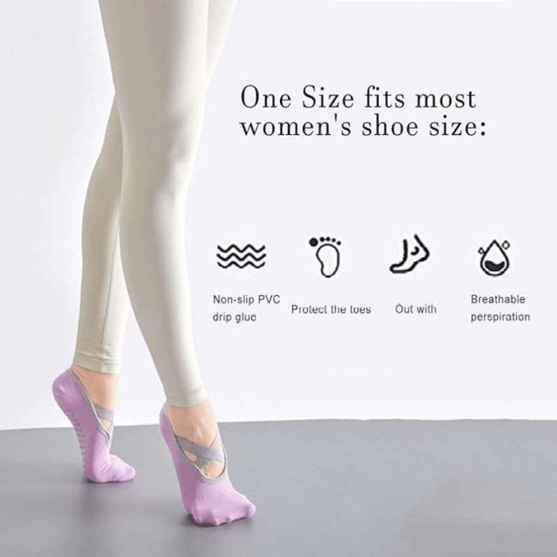 Anti Slip Skid Cotton Pilates/ Fitness/ Ballet / Yoga Socks(SK08)