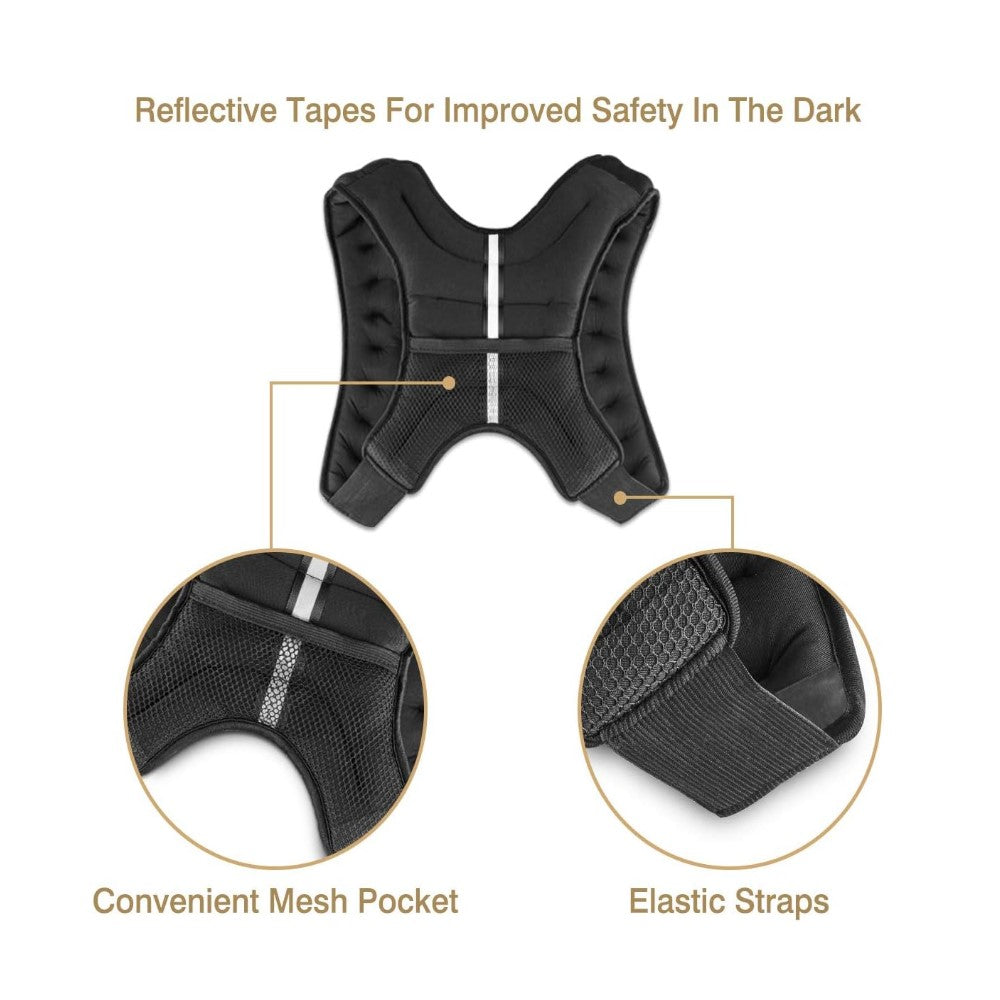 Weighted Vest with Two Adjustment Straps for Workout, Strength Training, Running, Fitness, Muscle Building, Weight Loss