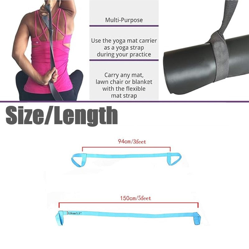 Yoga Mat Strap Carry Strap Polyester Durable Sling Adjustable for Pilates