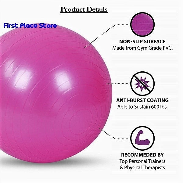 55 cm Anti-burst Gym ball/Yoga ball with pump