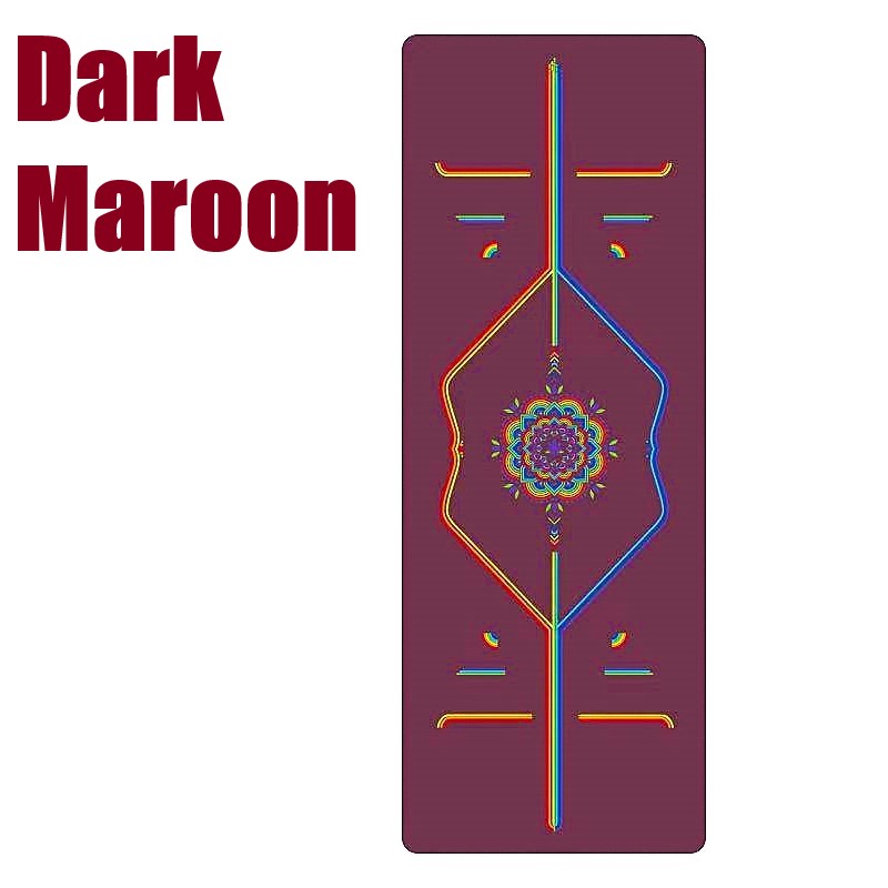 PU Rubber Yoga Mat with Alignment Line