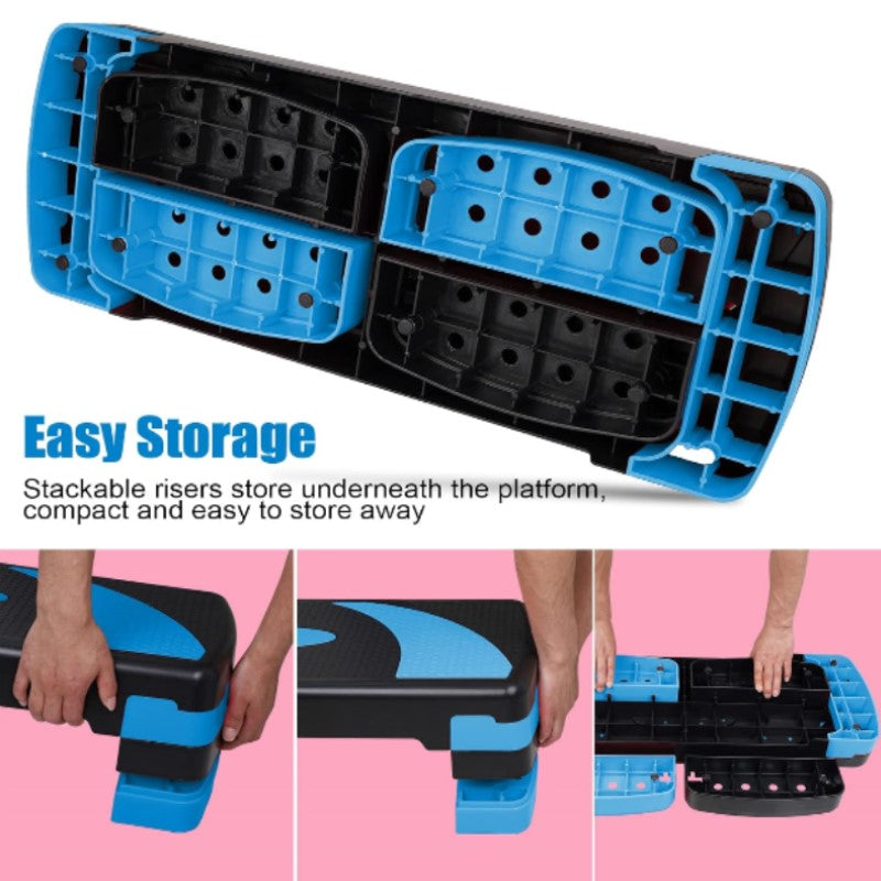 3 Levels, Aerobic Step Board, Adjustable Height 10cm/15cm/20cm, Steps Equipment for Home & Office