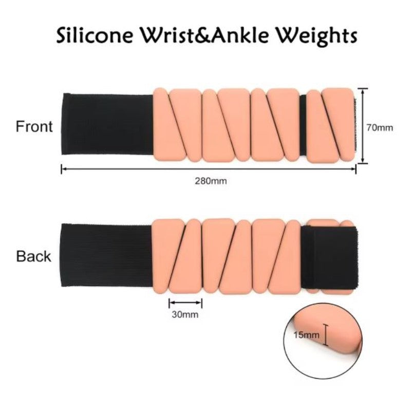 Adjustable Silicone Wrist and Ankle Weight/ Adjustable Fitness Wristband/ Silicone Ankle Strap//Bracelet