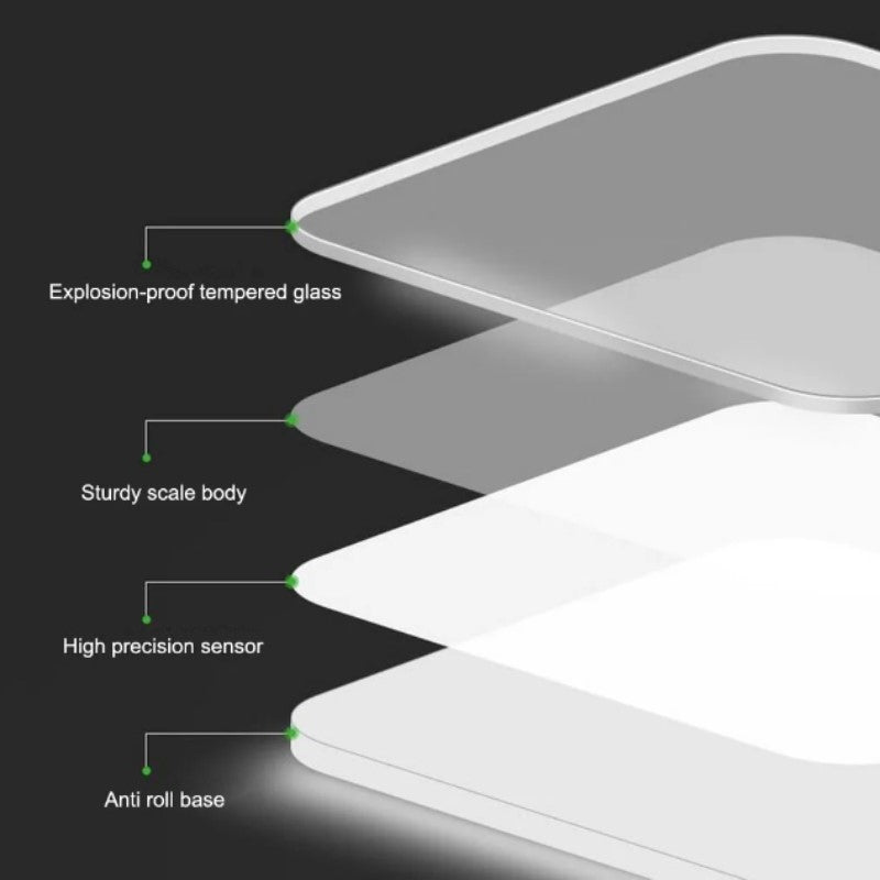 Smart health electronic Body Weight scale that analyzes HDA body index with Bluetooth connection using App