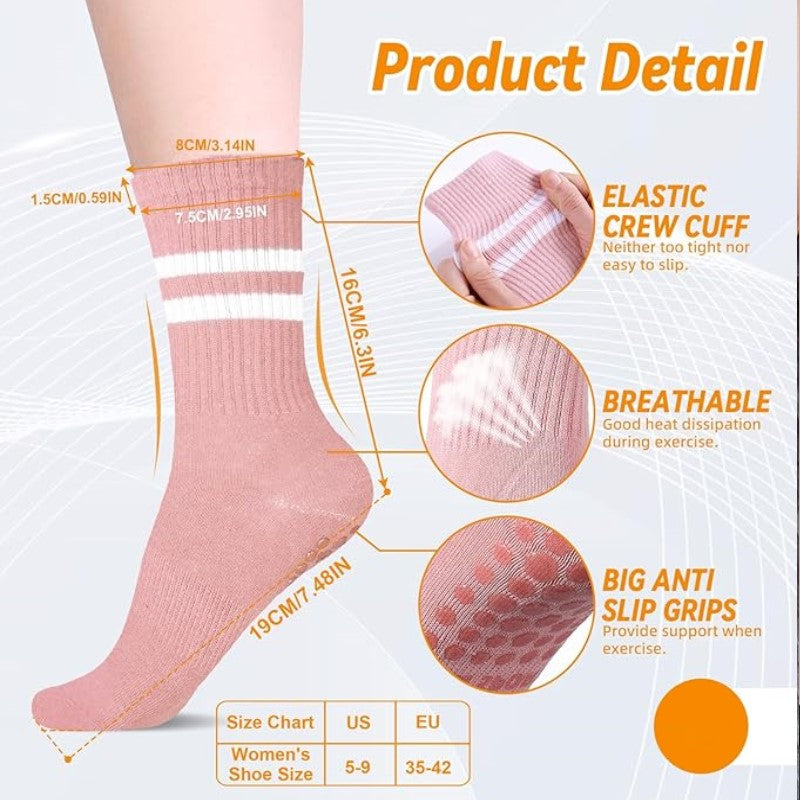 Round Head Mid-Calf Anti Slip Yoga Socks/Mid-Tube Socks/Grip Pilates Socks (SK09)