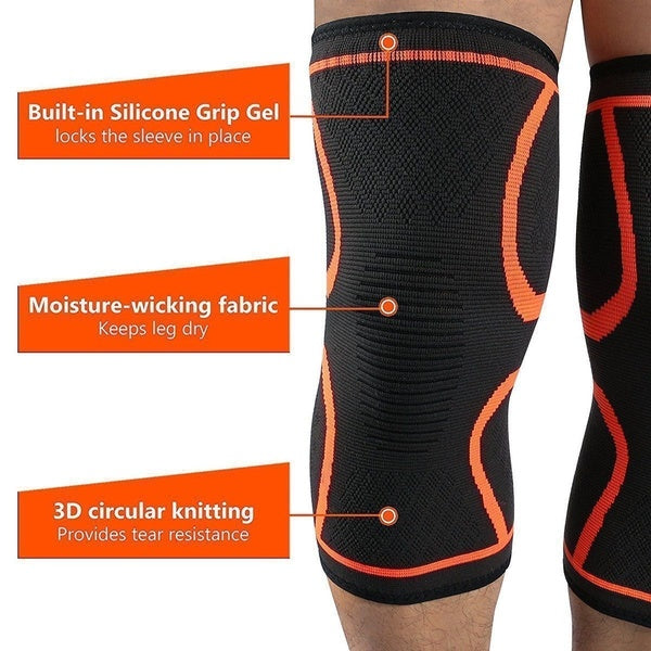 1PC Unisex Anti-Slip Breathable Compression Knee Pad Support Sleeve/Knee Brace for Outdoor Sports