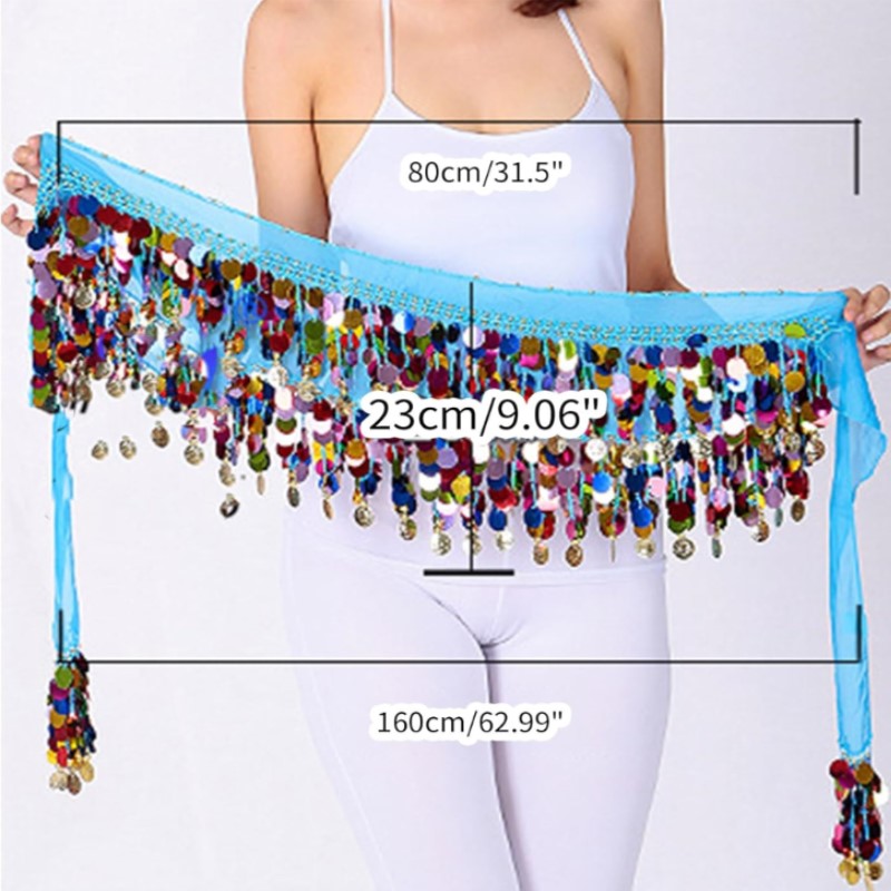 Colorful Party Hip Scarf/ Belly Dance