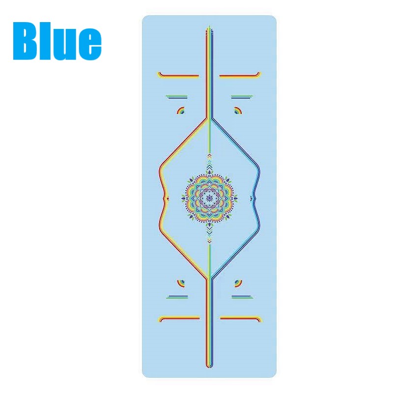 PU Rubber Yoga Mat with Alignment Line
