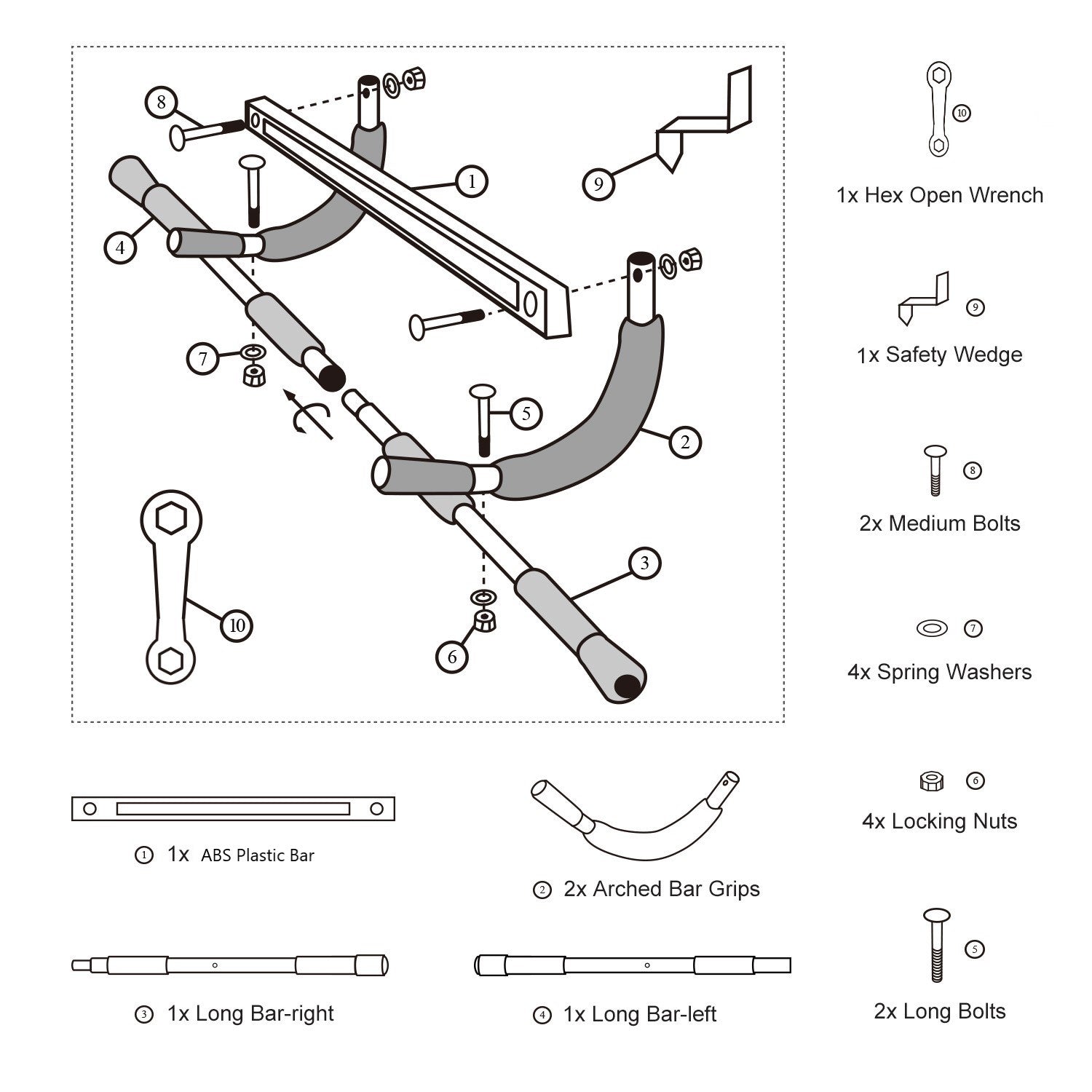 Iron gym pull up bar safety wedge sale