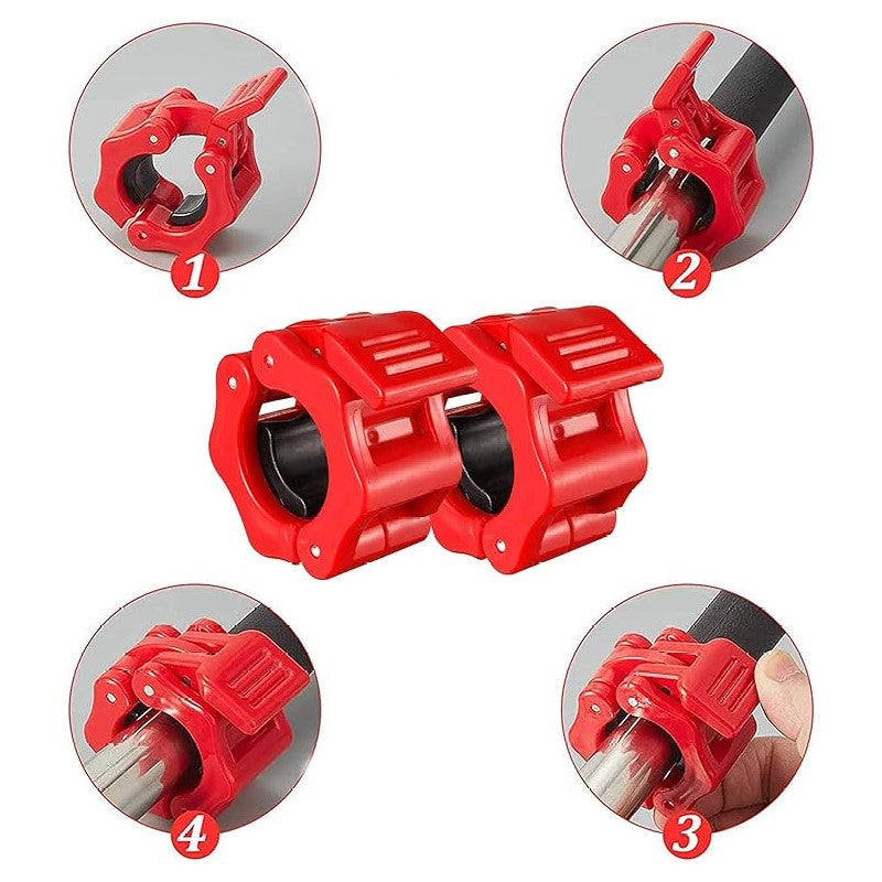 Barbell Clamps, 2 PCS Weight Lifting Bar Clips, Quick Release Barbell Collars Weight Bar Clamp for Workout Weightlifting