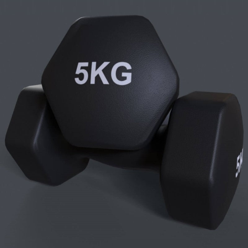 1Kg,1.5Kg,2Kg,2.5Kg,3Kg Neoprene coated Dumbbells Set