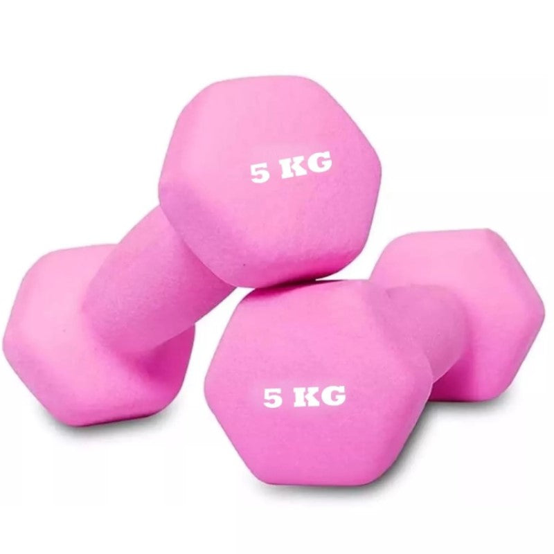 1Kg,1.5Kg,2Kg,2.5Kg,3Kg Neoprene coated Dumbbells Set