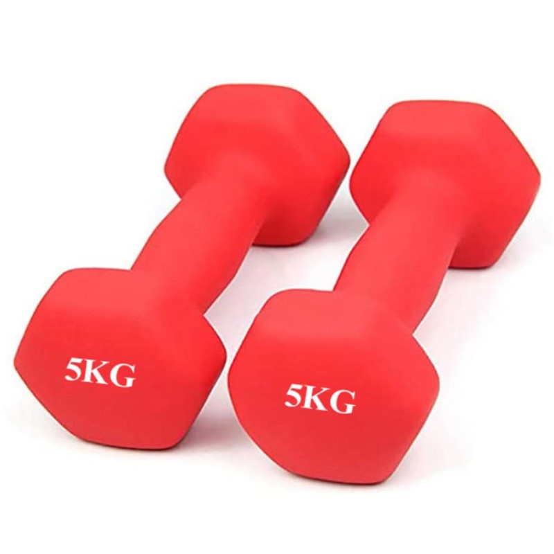 1Kg,1.5Kg,2Kg,2.5Kg,3Kg Neoprene coated Dumbbells Set