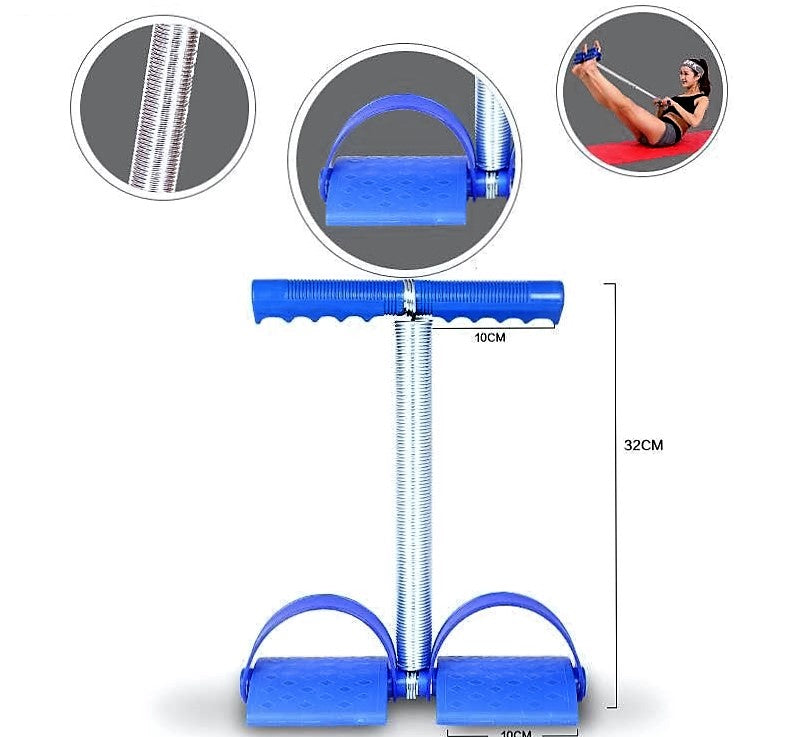 Crossfit Elastic Spring Pull Rope Fitness Abdominal Sit Up Foot Pedal Exerciser Gym Workout Trainning Tool