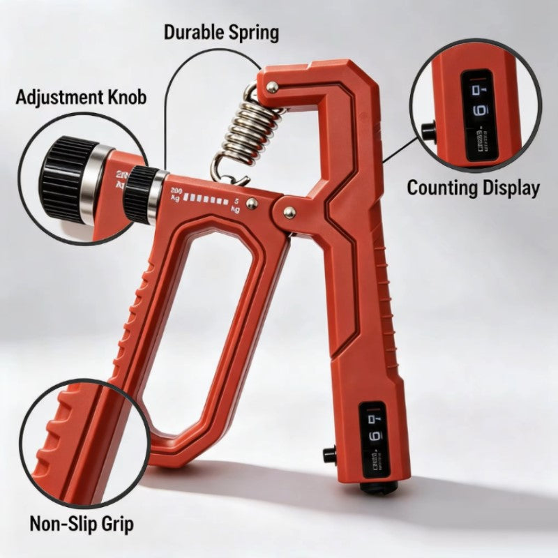 5-200kg Adjustable Hand Grip Strengthener with Counter