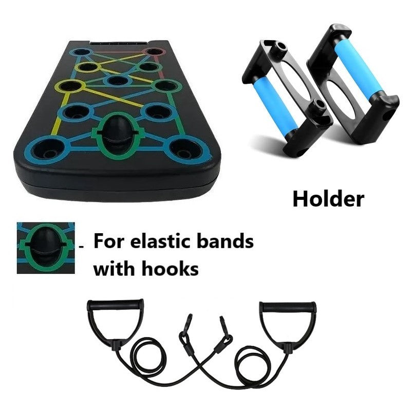 Multifunction Foldable Push Up Board with elastic Band