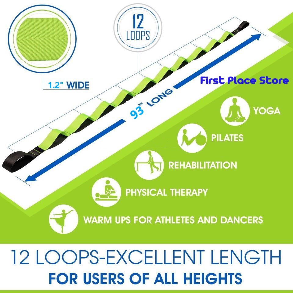 Yoga Stretch Strap Band with Door Anchor