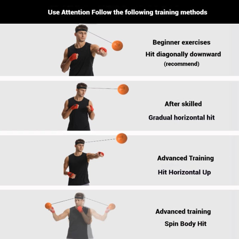 Boxing Reflex Ball with headband to Improve Speed and Hand Eye Coordination Box Game MMA Gear Punching Equipment