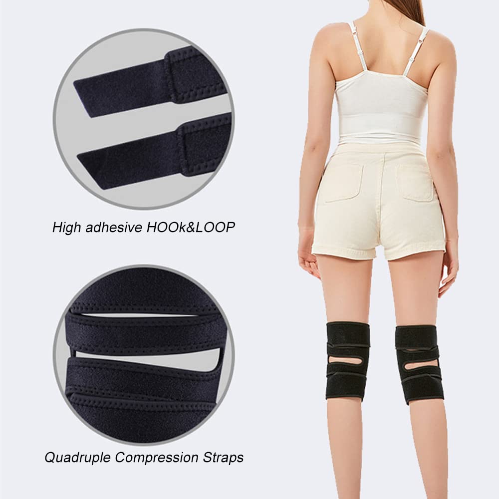 1Pc Knee Brace with Side Stabilizers Patella Gel Pads Adjustable Compression Knee Support Braces for Knee Pain