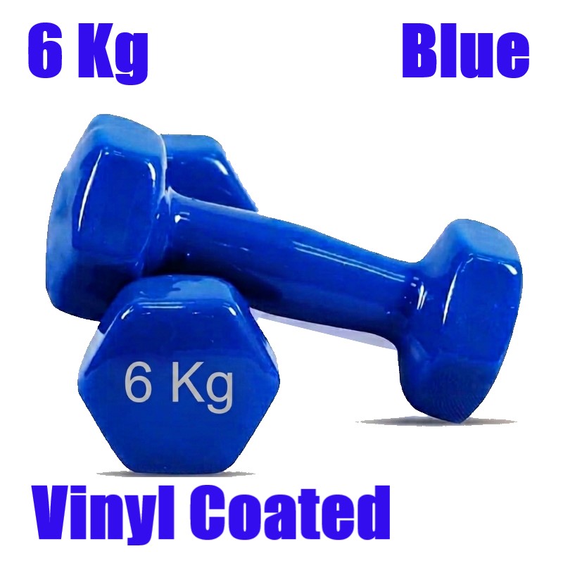 Kg PVC/Vinyl Hex Dumbbells Set  (Sold in Pair)