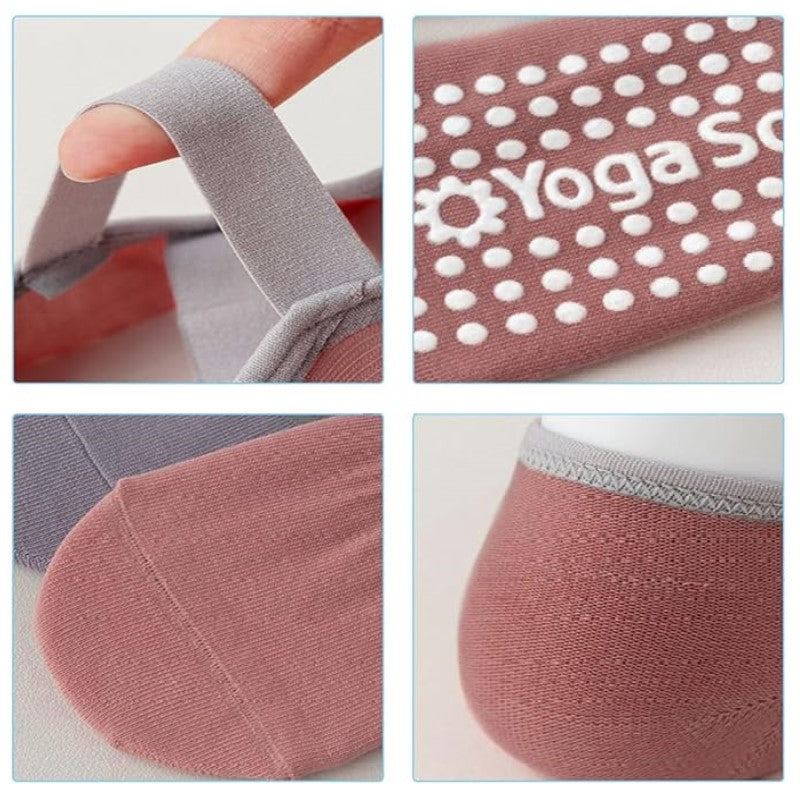 Yoga Non Slip Skid Cotton Pilates Fitness Ballet Exercise Floor Socks