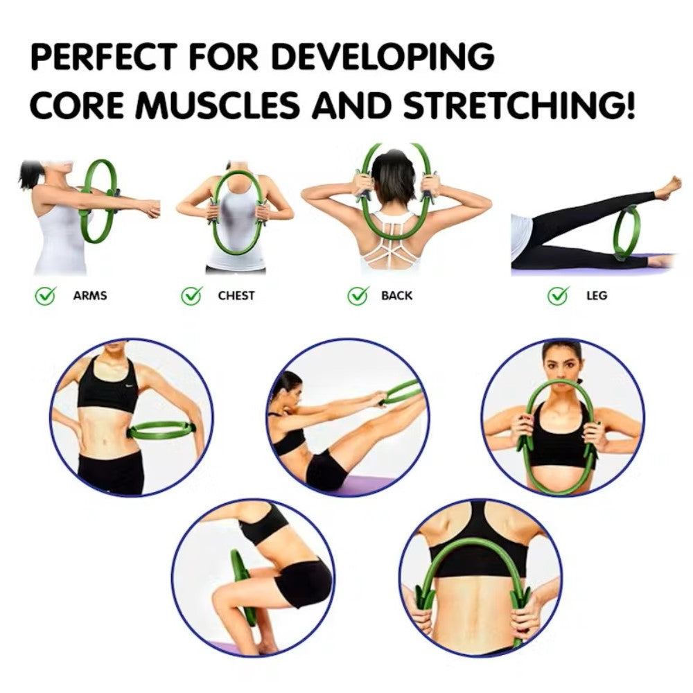 Pilates Ring, Yoga Circle, Body Toning and Resistance Exercise Fitness Ring, Workouts Exercise Fitness Training for Indoor