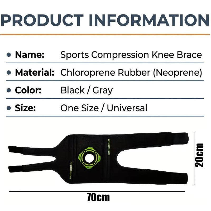 1Pc Knee Brace with Side Stabilizers Patella Gel Pads Adjustable Compression Knee Support Braces for Knee Pain