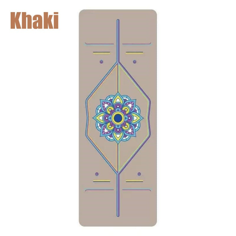 PU Rubber Yoga Mat with Alignment Line