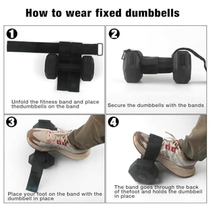 Dumbbell Foot Strap, Knee Raises Hamstring Lift Trainer, Adjustable Weight Dumbbell Ankle Strap