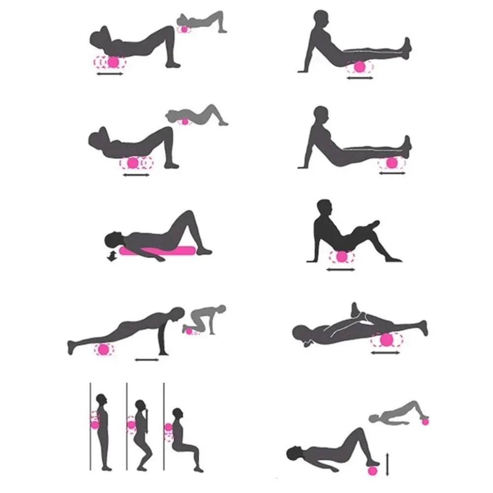 33cmx 12 cm Solid Wolf Tooth Yoga Column / EVA Foam Roller