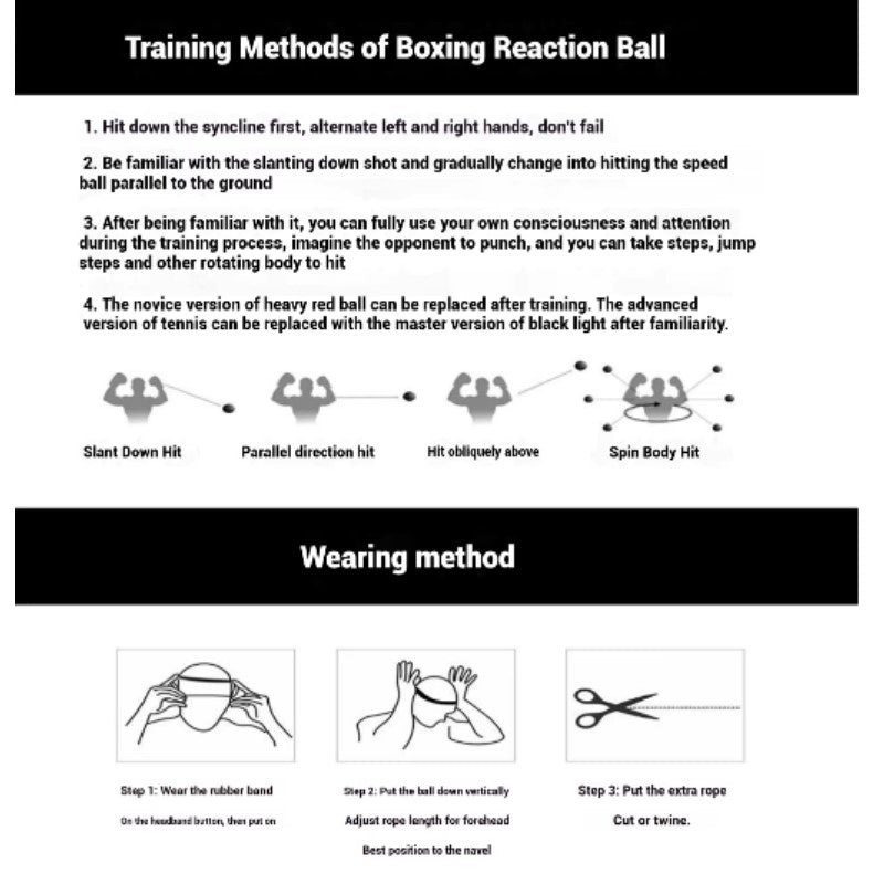 Boxing Reflex Ball with headband to Improve Speed and Hand Eye Coordination Box Game MMA Gear Punching Equipment