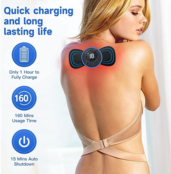 Smart Mini Massage Pad Portable Electric Massager Cervical Spine Massager for Pain Relief