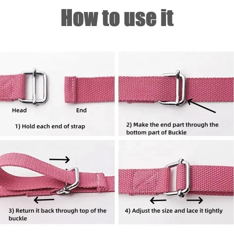 Yoga Strap / Stretch Belt with buckle