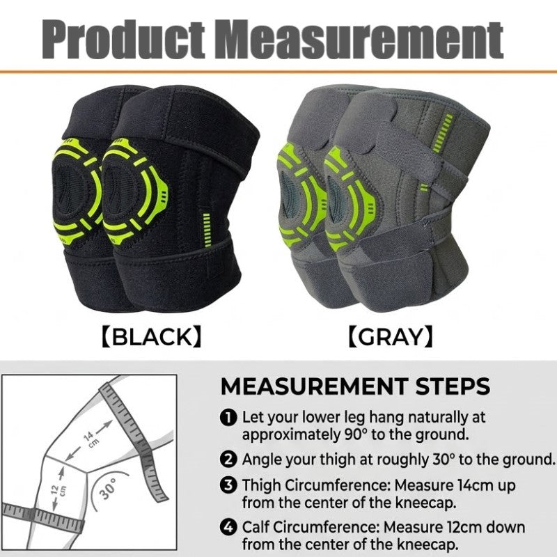 1Pc Knee Brace with Side Stabilizers Patella Gel Pads Adjustable Compression Knee Support Braces for Knee Pain