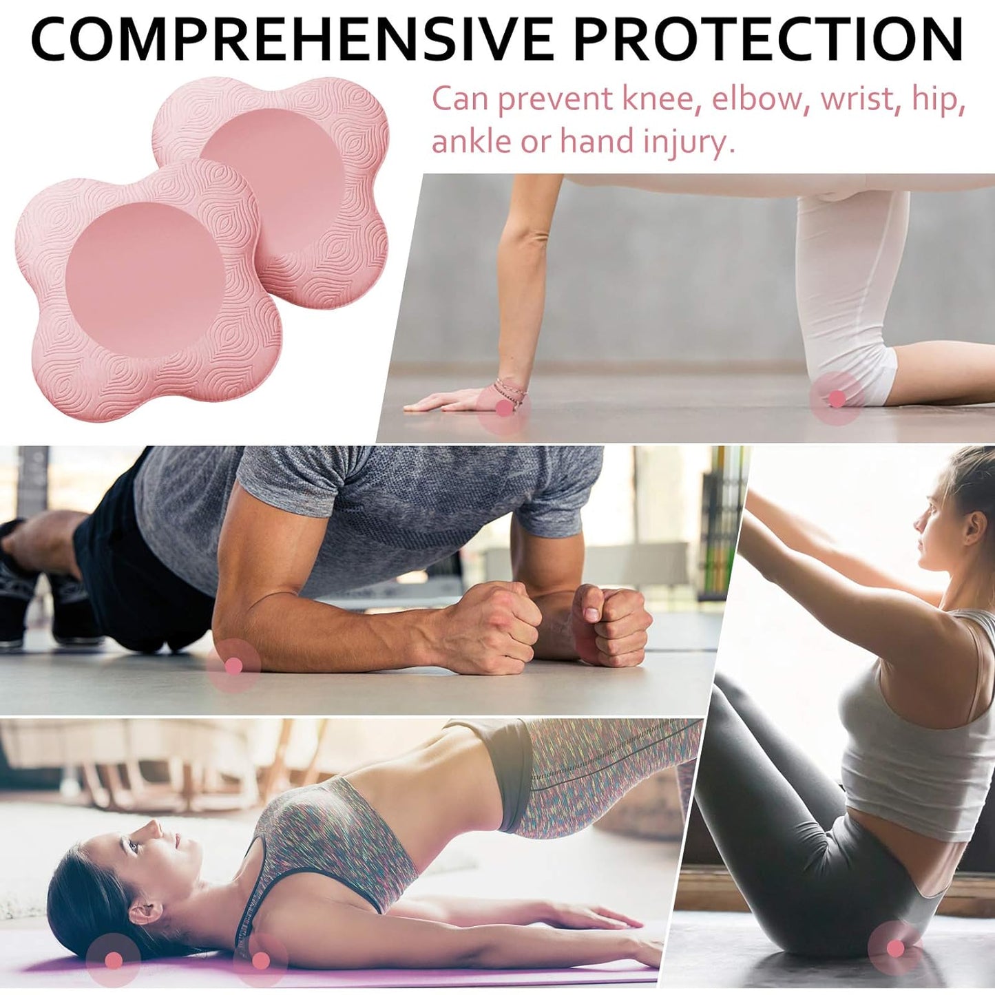 1 Pair TPE Yoga Elbow/Knee Pad