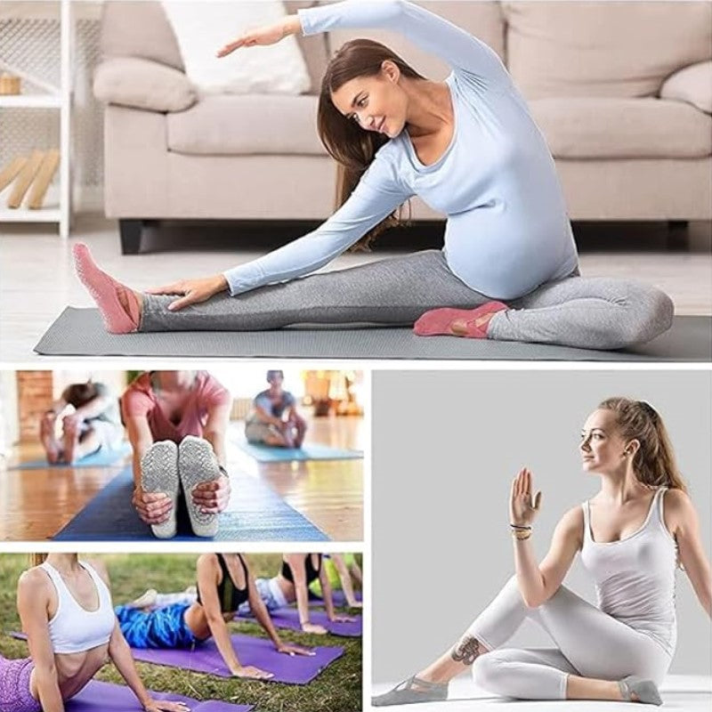 Yoga Non Slip Skid Cotton Pilates Fitness Ballet Exercise Floor Socks