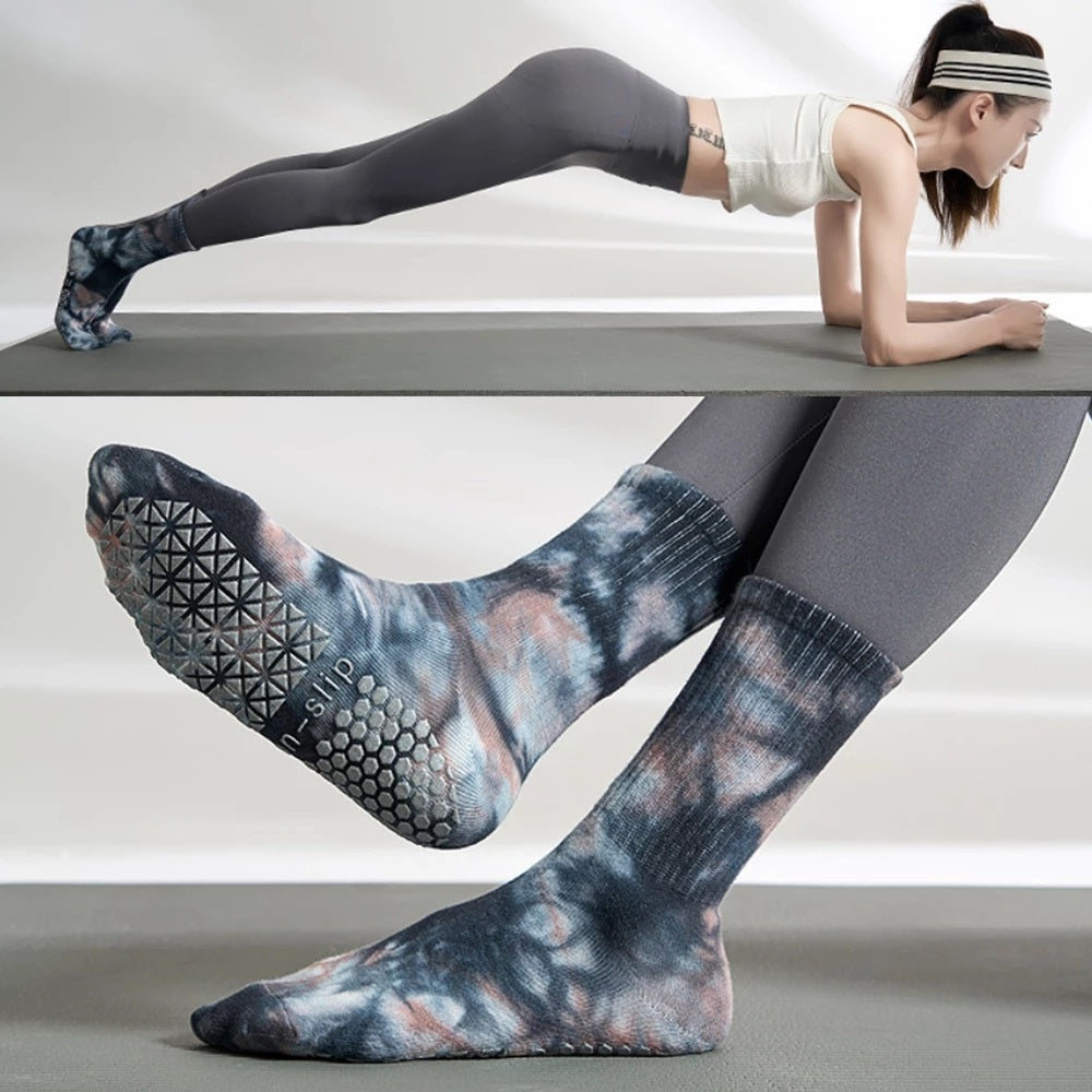 Anti-slip gradient color cotton Yoga Socks