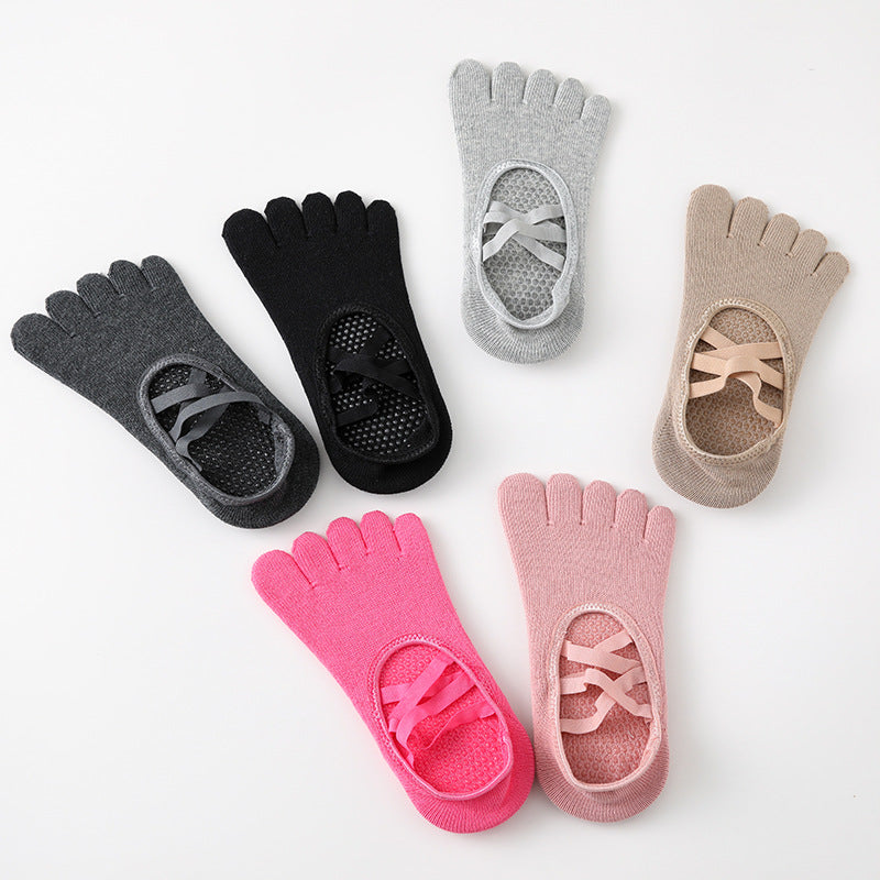 Non Slip Full toe cross Cotton Pilates/ Fitness/ Ballet / Yoga Socks(SK07)