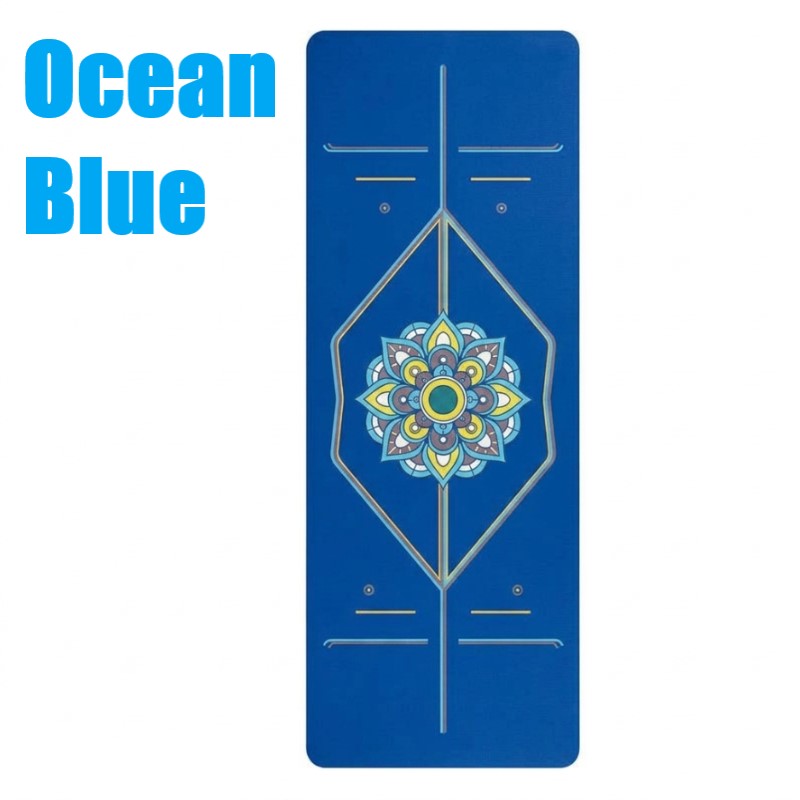 PU Rubber Yoga Mat with Alignment Line