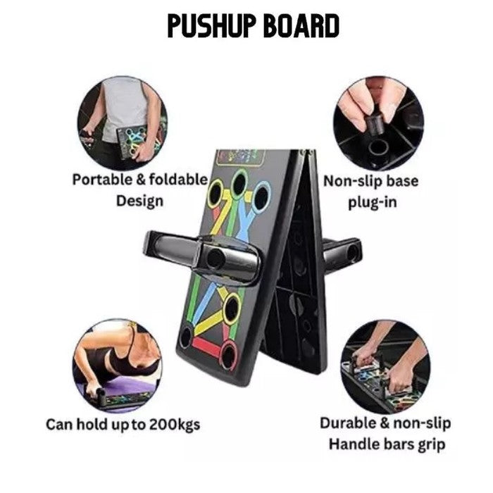 Multifunction Foldable Push Up Board with elastic Band