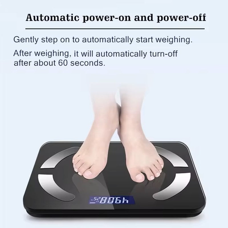 Smart health electronic Body Weight scale that analyzes HDA body index with Bluetooth connection using App