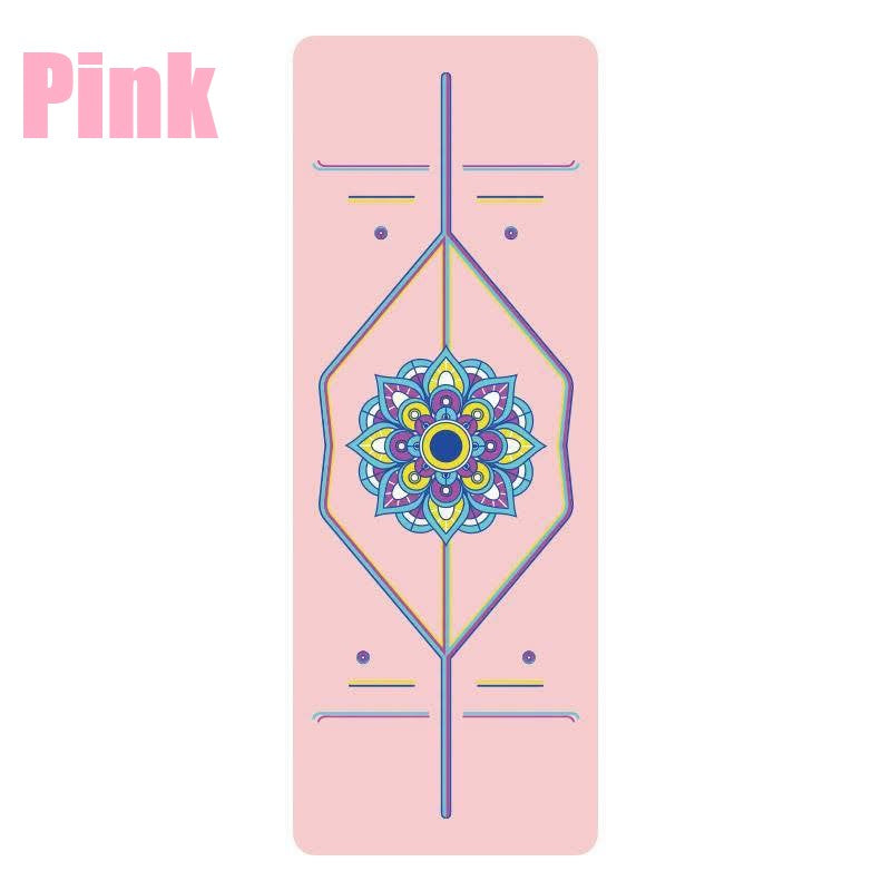 PU Rubber Yoga Mat with Alignment Line