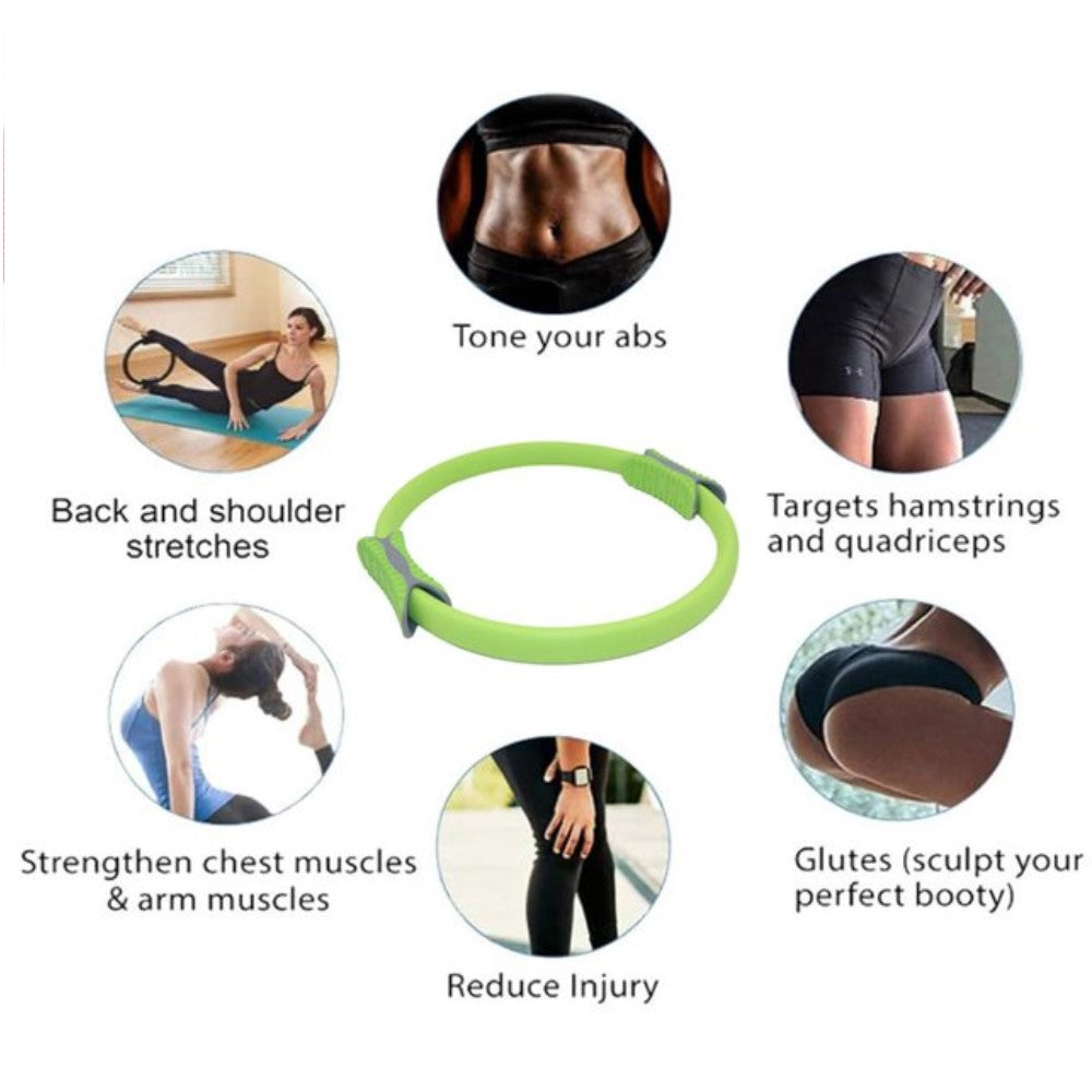 Pilates Ring, Yoga Circle, Body Toning and Resistance Exercise Fitness Ring, Workouts Exercise Fitness Training for Indoor