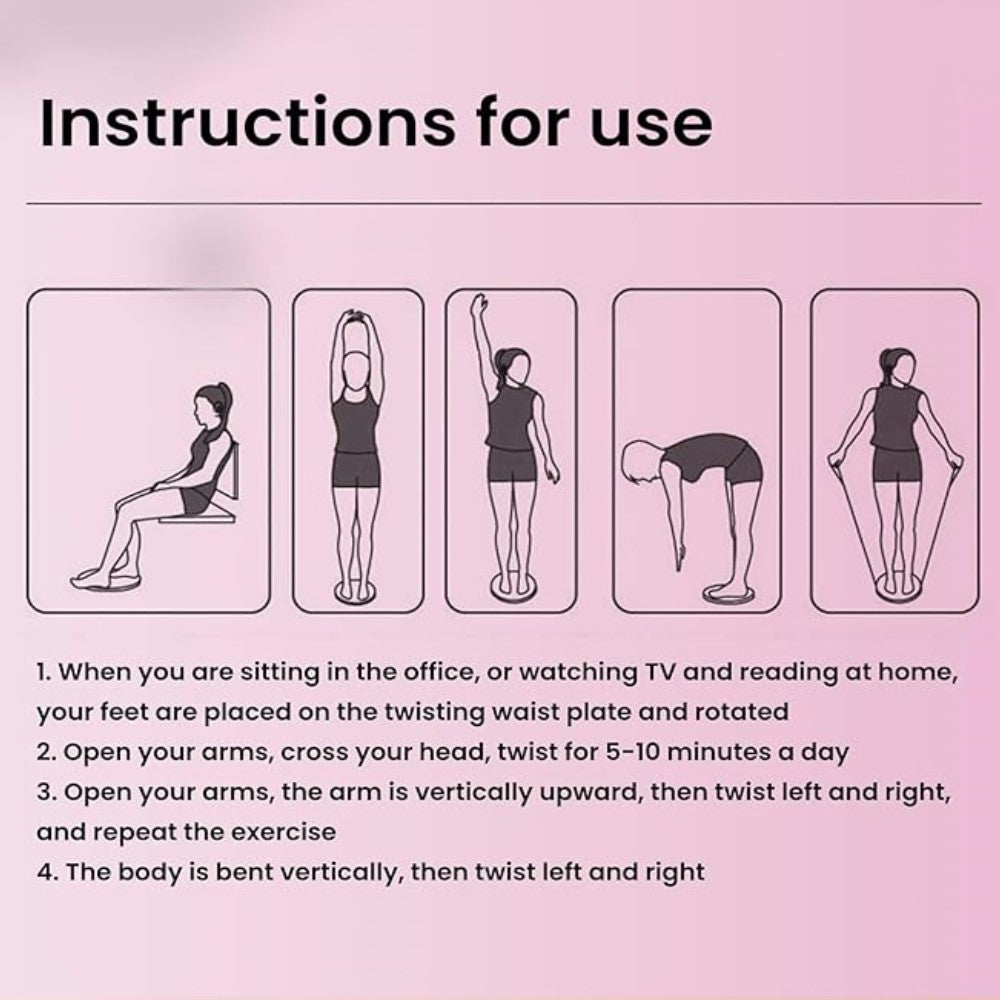 3D Massage Disc For Women's Abdominal Exercise With Magnetic Therapy, Waist-Twisting/Twisting Disk Magnetic Therapy Fitness Equipment Magnet Massage Waist Plate Fitness Equipment