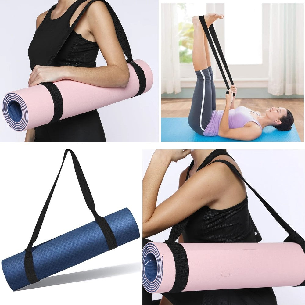 Yoga Mat Strap Carry Strap Polyester Durable Sling Adjustable for Pilates