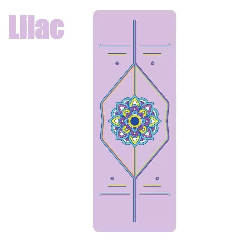 PU Rubber Yoga Mat with Alignment Line