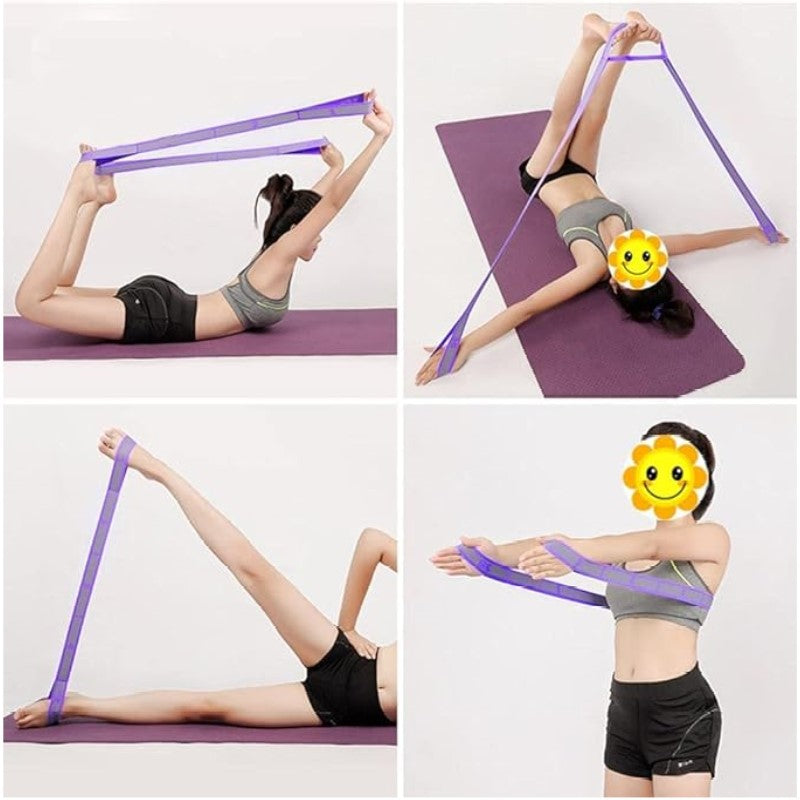 Pilates Yoga Stretch straps Resistance Loop Bands Fitness Bands Tension Band Elastic Band Yoga Pull Strap Stretch Belt Resistance Bands (First Place)