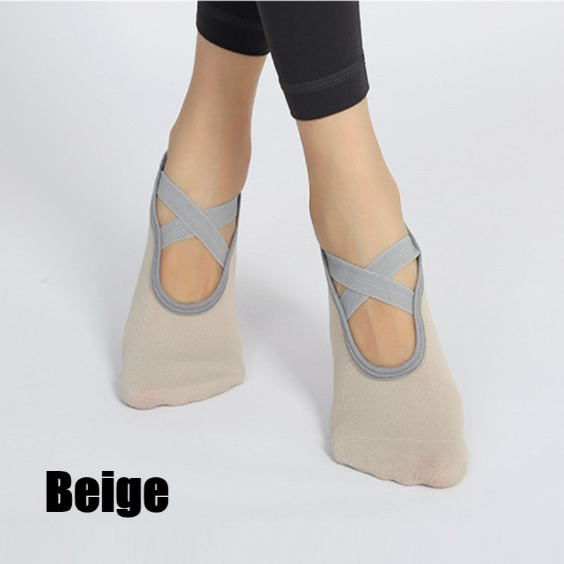 Yoga Non Slip Skid Cotton Pilates Fitness Ballet Exercise Floor Socks