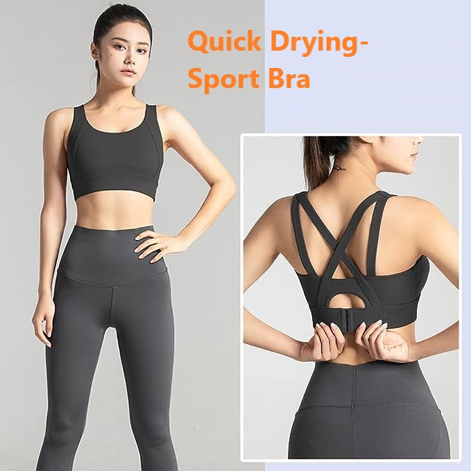 Gym Running Sports Bras For Women Tops Push Up Fitness Breathable Shockproof Active Wear Brassiere Sportswear